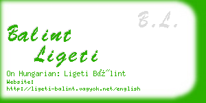 balint ligeti business card